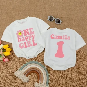Cute Custom Birthday Girl Romper