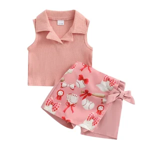 Girl's Tank Top with Matching Skort